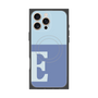 プレミアムスクエアケース with MagSafe［ オリジナル - initial two tone - E blue ］