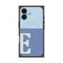 プレミアムスクエアケース with MagSafe［ オリジナル - initial two tone - E blue ］