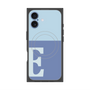 プレミアムスクエアケース with MagSafe［ オリジナル - initial two tone - E blue ］