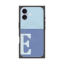 プレミアムスクエアケース with MagSafe［ オリジナル - initial two tone - E blue ］
