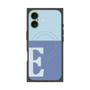 プレミアムスクエアケース with MagSafe［ オリジナル - initial two tone - E blue ］
