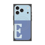プレミアムスクエアケース with MagSafe［ オリジナル - initial two tone - E blue ］