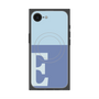 プレミアムスクエアケース with MagSafe［ オリジナル - initial two tone - E blue ］