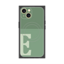 プレミアムスクエアケース with MagSafe［ オリジナル - initial two tone - E green ］