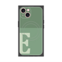 プレミアムスクエアケース with MagSafe［ オリジナル - initial two tone - E green ］