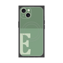 プレミアムスクエアケース with MagSafe［ オリジナル - initial two tone - E green ］