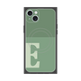 プレミアムスクエアケース with MagSafe［ オリジナル - initial two tone - E green ］