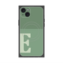 プレミアムスクエアケース with MagSafe［ オリジナル - initial two tone - E green ］