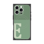 プレミアムスクエアケース with MagSafe［ オリジナル - initial two tone - E green ］