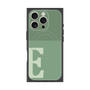プレミアムスクエアケース with MagSafe［ オリジナル - initial two tone - E green ］