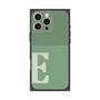 プレミアムスクエアケース with MagSafe［ オリジナル - initial two tone - E green ］
