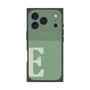 プレミアムスクエアケース with MagSafe［ オリジナル - initial two tone - E green ］