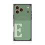 プレミアムスクエアケース with MagSafe［ オリジナル - initial two tone - E green ］