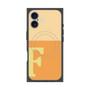 プレミアムスクエアケース with MagSafe［ オリジナル - initial two tone - F orange ］