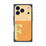 プレミアムスクエアケース with MagSafe［ オリジナル - initial two tone - F orange ］
