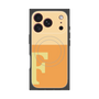 プレミアムスクエアケース with MagSafe［ オリジナル - initial two tone - F orange ］