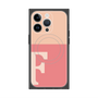 プレミアムスクエアケース with MagSafe［ オリジナル - initial two tone - F pink ］
