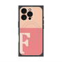 プレミアムスクエアケース with MagSafe［ オリジナル - initial two tone - F pink ］