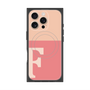 プレミアムスクエアケース with MagSafe［ オリジナル - initial two tone - F pink ］