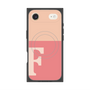 プレミアムスクエアケース with MagSafe［ オリジナル - initial two tone - F pink ］