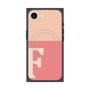 プレミアムスクエアケース with MagSafe［ オリジナル - initial two tone - F pink ］