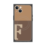 プレミアムスクエアケース with MagSafe［ オリジナル - initial two tone - F brown ］