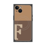 プレミアムスクエアケース with MagSafe［ オリジナル - initial two tone - F brown ］
