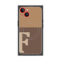 プレミアムスクエアケース with MagSafe［ オリジナル - initial two tone - F brown ］