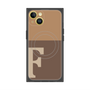 プレミアムスクエアケース with MagSafe［ オリジナル - initial two tone - F brown ］