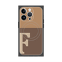 プレミアムスクエアケース with MagSafe［ オリジナル - initial two tone - F brown ］