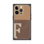 プレミアムスクエアケース with MagSafe［ オリジナル - initial two tone - F brown ］