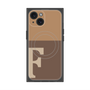 プレミアムスクエアケース with MagSafe［ オリジナル - initial two tone - F brown ］