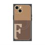 プレミアムスクエアケース with MagSafe［ オリジナル - initial two tone - F brown ］