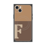 プレミアムスクエアケース with MagSafe［ オリジナル - initial two tone - F brown ］
