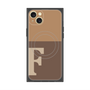 プレミアムスクエアケース with MagSafe［ オリジナル - initial two tone - F brown ］
