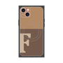 プレミアムスクエアケース with MagSafe［ オリジナル - initial two tone - F brown ］