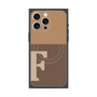 プレミアムスクエアケース with MagSafe［ オリジナル - initial two tone - F brown ］