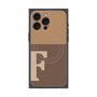 プレミアムスクエアケース with MagSafe［ オリジナル - initial two tone - F brown ］