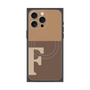プレミアムスクエアケース with MagSafe［ オリジナル - initial two tone - F brown ］
