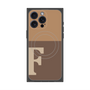 プレミアムスクエアケース with MagSafe［ オリジナル - initial two tone - F brown ］