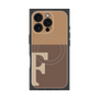 プレミアムスクエアケース with MagSafe［ オリジナル - initial two tone - F brown ］