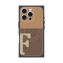 プレミアムスクエアケース with MagSafe［ オリジナル - initial two tone - F brown ］