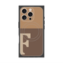 プレミアムスクエアケース with MagSafe［ オリジナル - initial two tone - F brown ］