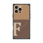 プレミアムスクエアケース with MagSafe［ オリジナル - initial two tone - F brown ］