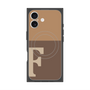 プレミアムスクエアケース with MagSafe［ オリジナル - initial two tone - F brown ］