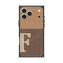 プレミアムスクエアケース with MagSafe［ オリジナル - initial two tone - F brown ］