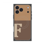 プレミアムスクエアケース with MagSafe［ オリジナル - initial two tone - F brown ］