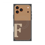 プレミアムスクエアケース with MagSafe［ オリジナル - initial two tone - F brown ］