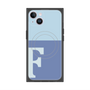 プレミアムスクエアケース with MagSafe［ オリジナル - initial two tone - F blue ］