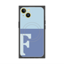 プレミアムスクエアケース with MagSafe［ オリジナル - initial two tone - F blue ］